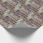 Patchwork-Quilt-Collage nahtloser Druck. Geschenkpapier (Ecke)