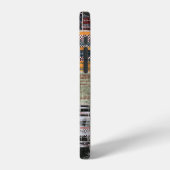 Patchwork-Quilt-Collage nahtloser Druck. iPhone Hülle (Linke Seite)