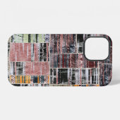 Patchwork-Quilt-Collage nahtloser Druck. iPhone Hülle (Rückseite (Horizontal))