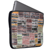 Patchwork-Quilt-Collage nahtloser Druck. Laptopschutzhülle (Vorne Rechts)