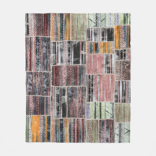 Patchwork Quilt Collage Nahtloses Drucken. Fleecedecke