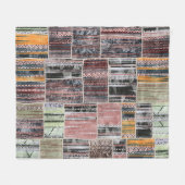 Patchwork Quilt Collage Nahtloses Drucken. Fleecedecke (Vorderseite (Horizontal))