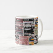 Patchwork Quilt Collage Nahtloses Drucken. Kaffeetasse (VorderseiteRechts)