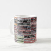 Patchwork Quilt Collage Nahtloses Drucken. Kaffeetasse (Vorderseite Links)