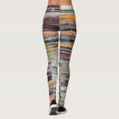 Patchwork Quilt Collage Nahtloses Drucken. Leggings (Rückseite)