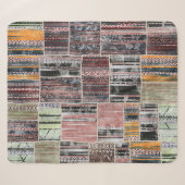 Patchwork Quilt Collage Nahtloses Drucken. Sherpadecke (Vorderseite (Horizontal))