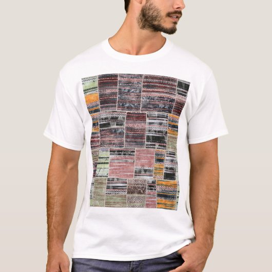 Patchwork Quilt Collage Nahtloses Drucken. T-Shirt (Vorderseite)