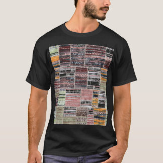 Patchwork Quilt Collage Nahtloses Drucken. T-Shirt