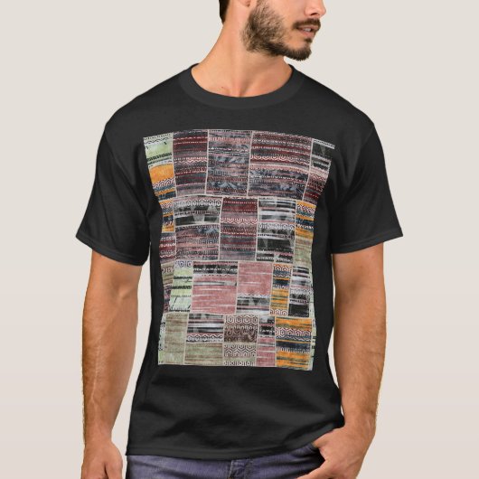 Patchwork Quilt Collage Nahtloses Drucken. T-Shirt (Vorderseite)