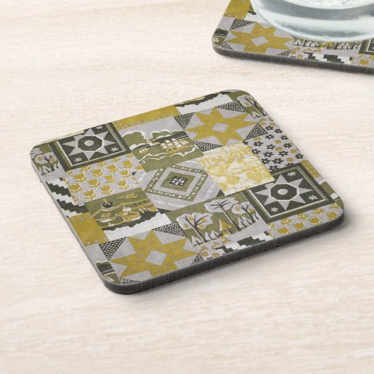 Patchwork Quilt Cork Untersetzer (Linke Seite)