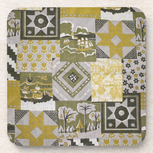 Patchwork Quilt Cork Untersetzer (Vorderseite)