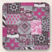 Patchwork Quilt Cork Untersetzer (Vorderseite)