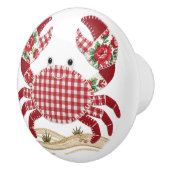 Patchwork Quilt Crab Keramikknauf (Rechts)