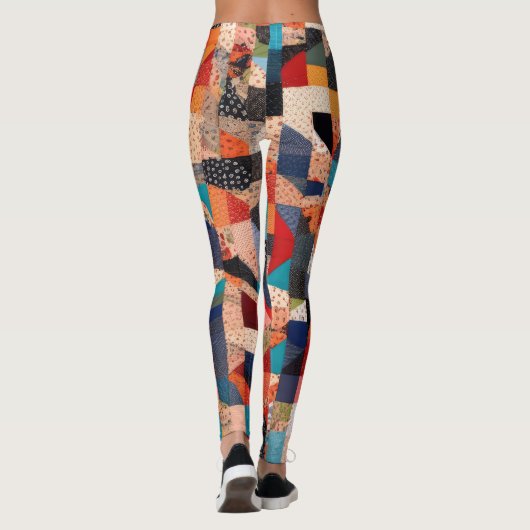 Patchwork Quilt Design Leggings (Rückseite)
