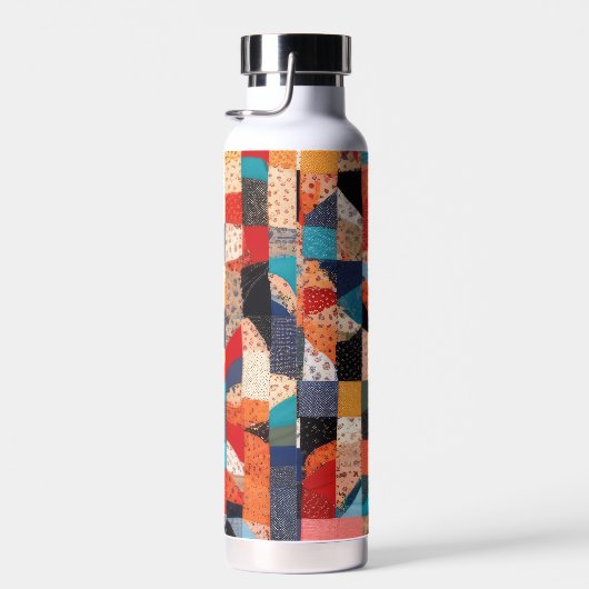 Patchwork Quilt Design Trinkflasche (Rechts)