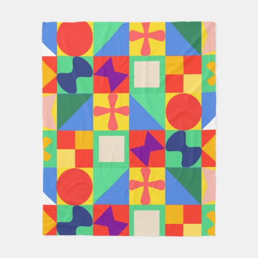 Patchwork Quilt Fleecedecke (Vorderseite)