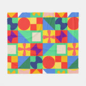 Patchwork Quilt Fleecedecke (Vorderseite (Horizontal))