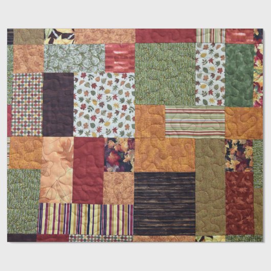 Patchwork Quilt Geschenkpapier (Flach)
