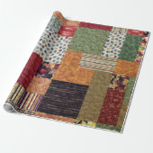 Patchwork Quilt Geschenkpapier (Ungerollt)
