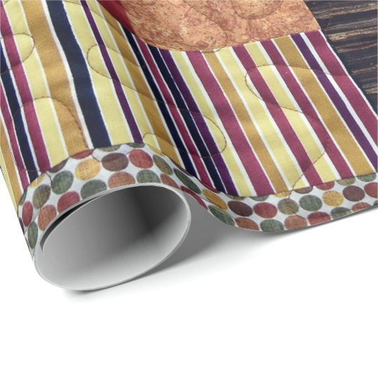 Patchwork Quilt Geschenkpapier (Rolleneckpunkt)