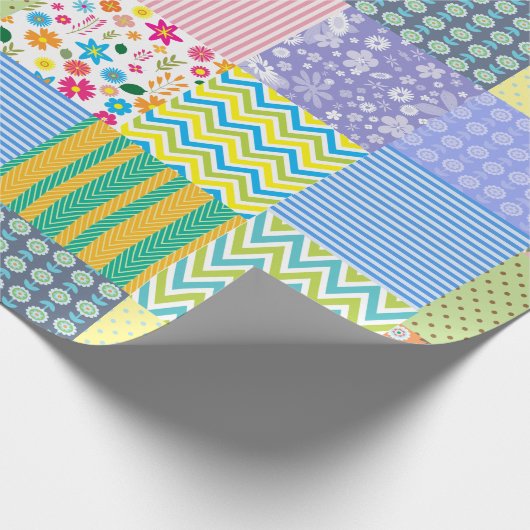 Patchwork Quilt Geschenkpapier (Ecke)