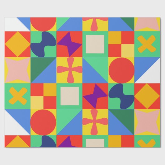 Patchwork Quilt Geschenkpapier (Flach)