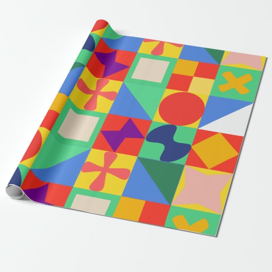 Patchwork Quilt Geschenkpapier (Ungerollt)