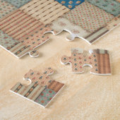 Patchwork-Quilt in gedämpften Farben Puzzle (Seite)