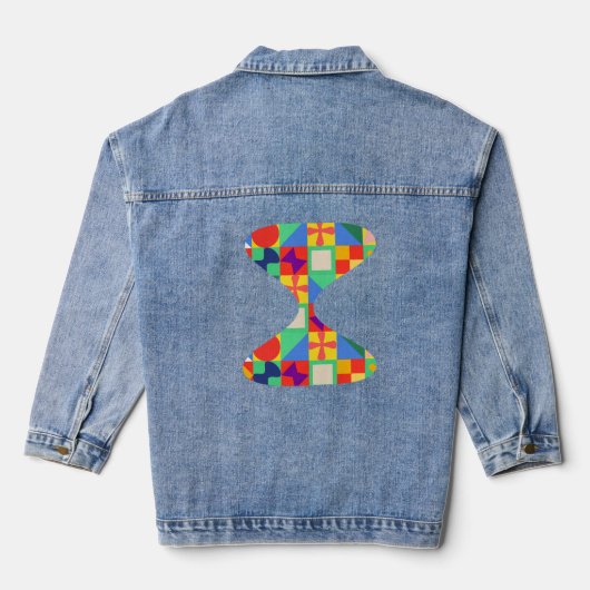 Patchwork Quilt Jeansjacke (Rückseite)