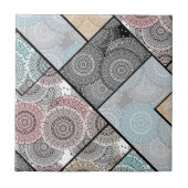 Patchwork quilt Keramik Fliesen Kreise Mandala Pas (Vorderseite)