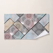 Patchwork quilt Keramik Fliesen Kreise Mandala Pas Badhandtuch Set (Handtuch)
