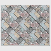 Patchwork quilt Keramik Fliesen Kreise Mandala Pas Geschenkpapier (Flach)