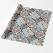 Patchwork quilt Keramik Fliesen Kreise Mandala Pas Geschenkpapier (Ungerollt)