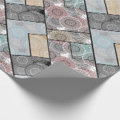 Patchwork quilt Keramik Fliesen Kreise Mandala Pas Geschenkpapier (Ecke)