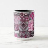 Patchwork-Quilt-Keramikbecher Tasse (Zentrum)