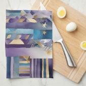 Patchwork-Quilt-Küchenhandtuch Geschirrtuch (Viertel Falte)