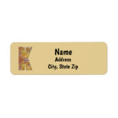 Patchwork Quilt Letter K Initial Monogram Address (Vorne)