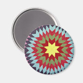 Patchwork-Quilt Magnet (Vorderseite/Rückseite)