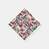 Patchwork-Quilt mehrfarbig Gingham Serviette (Ecke)