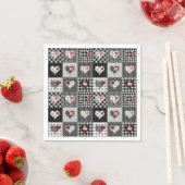 Patchwork-Quilt mehrfarbig Gingham Serviette (Beispiel)
