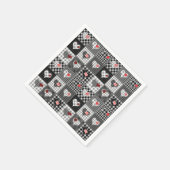 Patchwork-Quilt mehrfarbig Gingham Serviette (Ecke)