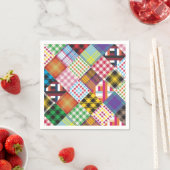 Patchwork-Quilt mehrfarbig Gingham Serviette (Beispiel)
