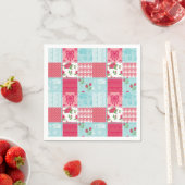 Patchwork-Quilt mehrfarbig Gingham Serviette (Beispiel)