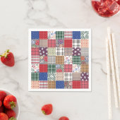 Patchwork-Quilt Mehrfarbig Gingham Serviette (Beispiel)