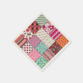 Patchwork-Quilt mehrfarbig Gingham Serviette (Ecke)