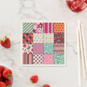 Patchwork-Quilt mehrfarbig Gingham Serviette (Beispiel)