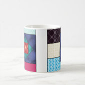 Patchwork Quilt Monogram Kaffeetasse (Mittel)