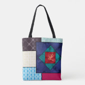 Patchwork Quilt Monogram Tasche (Rückseite)