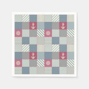 Patchwork Quilt Multicolored Gingham Serviette