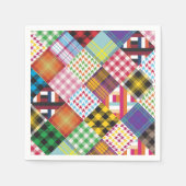 Patchwork Quilt Multicolored Gingham Serviette (Vorderseite)